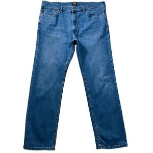 Lee Mens Jeans size Waist 40 x32" insm Medium Wash Classic Straight Cottom Blend